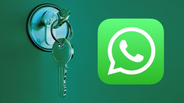 A key beside the WhatsApp Logo